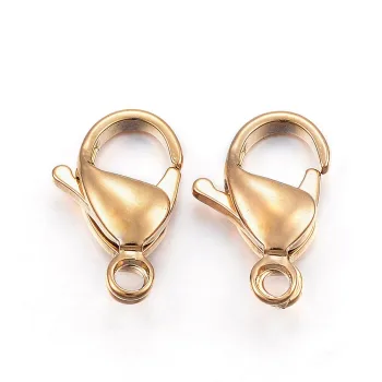Cierre pico lora acero inoxidable dorado 13x8x4mm