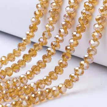 Cristal beige oro 6x5mm