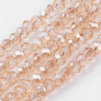 Cristal beige claro brillante 4x3mm