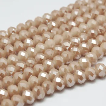 Cristal beige oscuro 8x6mm