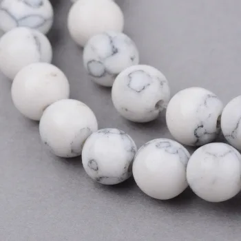 Howlite glaceado redondo blanco 6mm