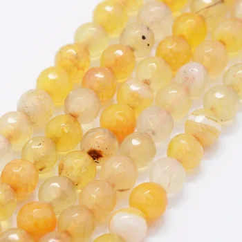 Ágata facetada amarillo transparente 6mm