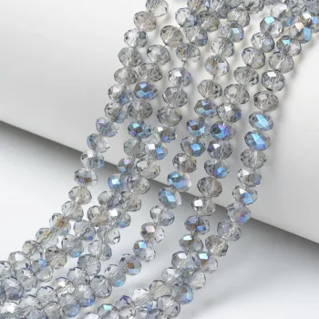Cristal gris azul tornasol 6x5mm