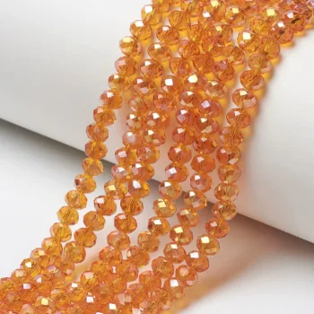 Cristal naranja tornasol 6x5mm