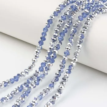 Cristal celeste plateado tornasol 4x3mm
