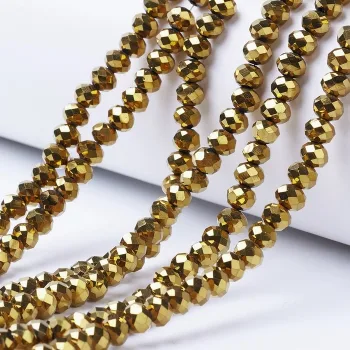 Cristal dorado oscuro metálico 4x3mm