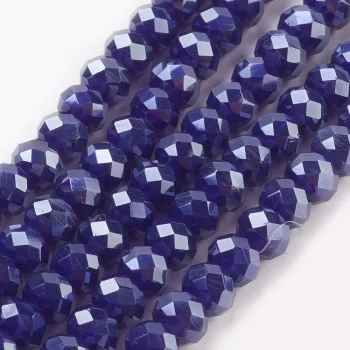 Cristal azul oscuro cromado 6x5mm