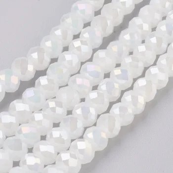 Cristal blanco lechoso brillante 6x5mm