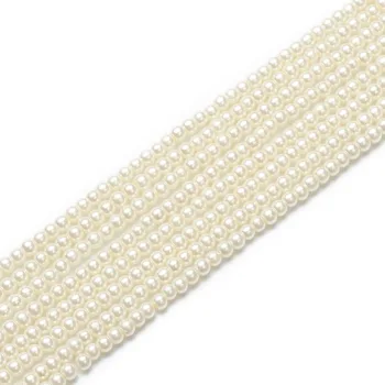 Perla de vidrio redonda crema 3.5mm