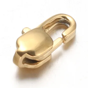 Cierre pico lora acero inoxidable dorado 11x5x3mm