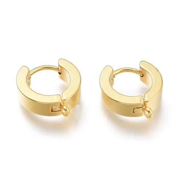 Argolla huggie acero inoxidable dorada 15x13x4mm