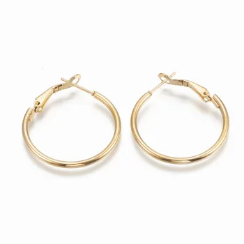 Argolla acero inoxidable dorado 30x2mm