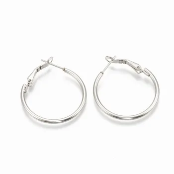 Argolla acero inoxidable plateada 30x2mm