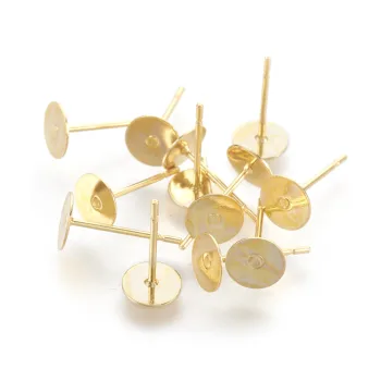 Base arete acero inoxidable dorado 12x6mm
