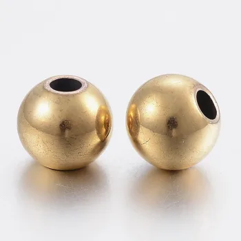 Balín acero inoxidable dorado 8x7mm