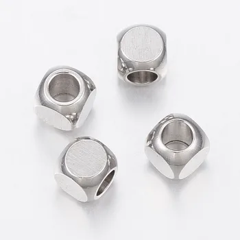 Separador cubo acero inoxidable plateado 4x4x4mm