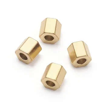 Separador hexagono acero inoxidable dorado 4.5mm