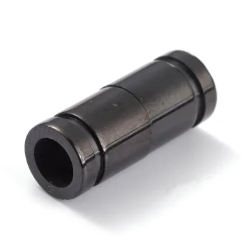 Cierre magnético tubular acero inoxidable negro 5mm