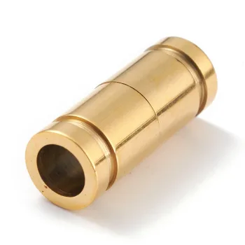 Cierre magnético tubular acero inoxidable dorado 5mm