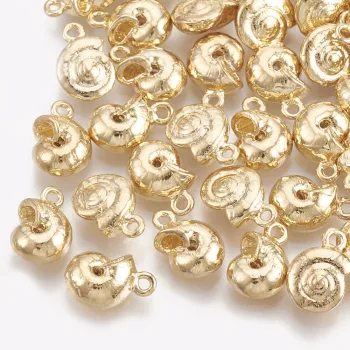 Concha baño oro 18k 13x12x4mm