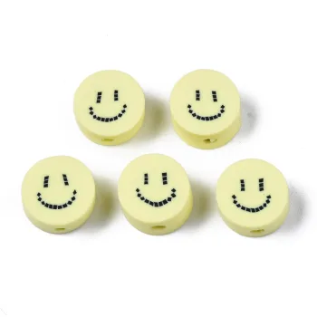 Carita feliz fimo amarilla 9x5mm