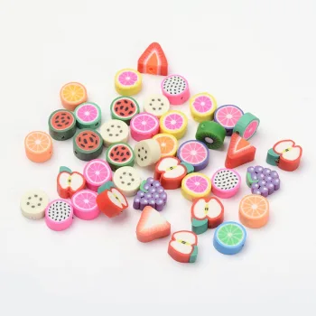 Frutas mixtas fimo 13x11x5mm