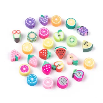 Frutas mixtas fimo 12x10x5mm
