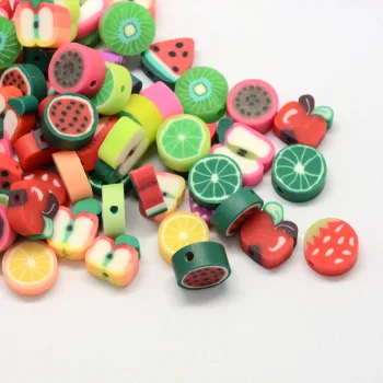 Frutas mixtas fimo 10x11x6mm