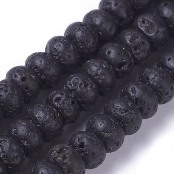 Dona de piedra lava negra 6x4mm