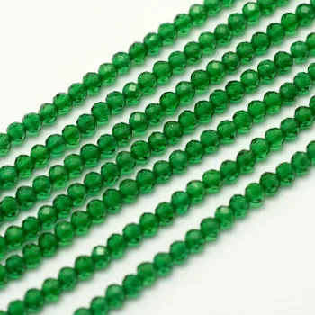 Cuarzo facetado redondo verde 2mm