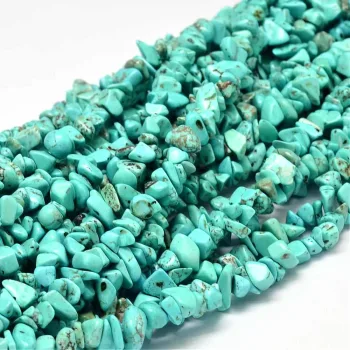 Howlite picado turquesa 14x5mm