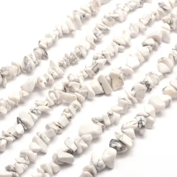 Howlite picado blanco 5x8mm