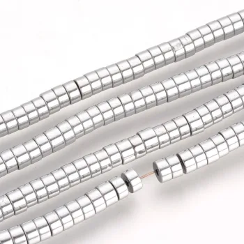 Dona Hematite plateado 4x2mm