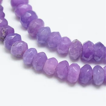 Dona jade blanco 4x3mm morado