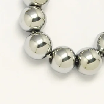 Hematite redondo plateado 10mm