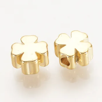 Separador flor 5x5x3mm baño oro 18k