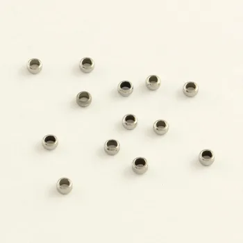Balín acero inoxidable plateado 2.5x1.5mm