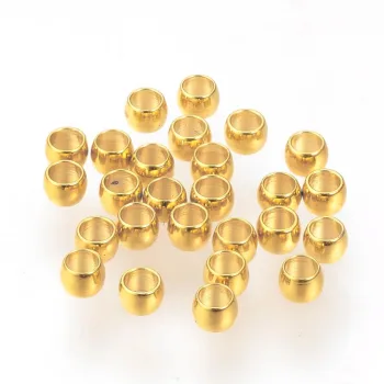 Balín acero inoxidable dorado 3x2mm