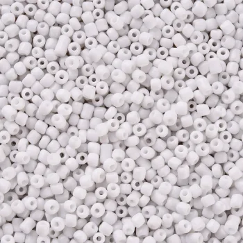 Mostacilla redonda blanca opaca 3mm