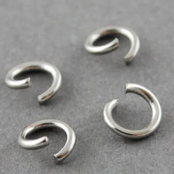 Argolla acero inoxidable plateada 4x0.6mm