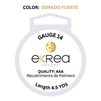 Alambre 14G Dorado Fuerte de cobre calidad AAA con cobertura de polímero