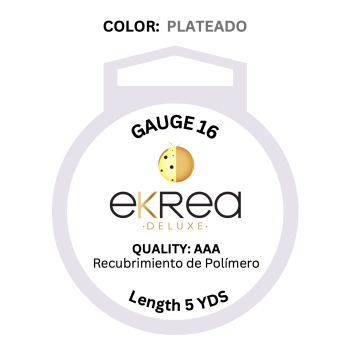 Alambre 16G Plateado de cobre calidad AAA con cobertura de polímero