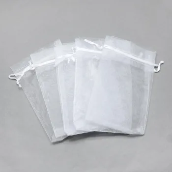 Bolsa de organza blanca 9x7cm