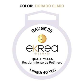 Alambre 28G Dorado Claro de cobre calidad AAA con cobertura de polímero