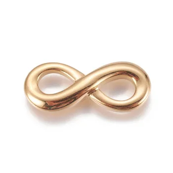 Signo Infinito conector dorado 26x11x4mm