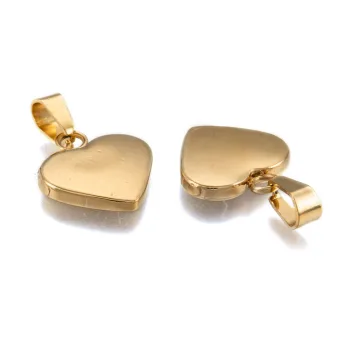 Corazoncito liso dije dorado 17x16x3mm