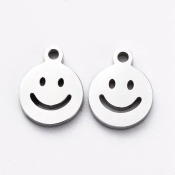 Carita feliz mini dije platado 8x6x1mm