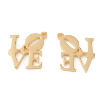 LOVE dije dorado 13x13x1.5mm