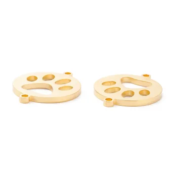 Patita de perro conector dorado 20x16x1.5mm