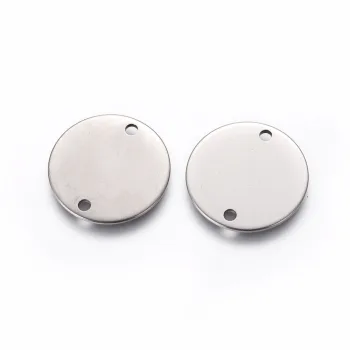 Conector redondo plano plateado 20x1mm